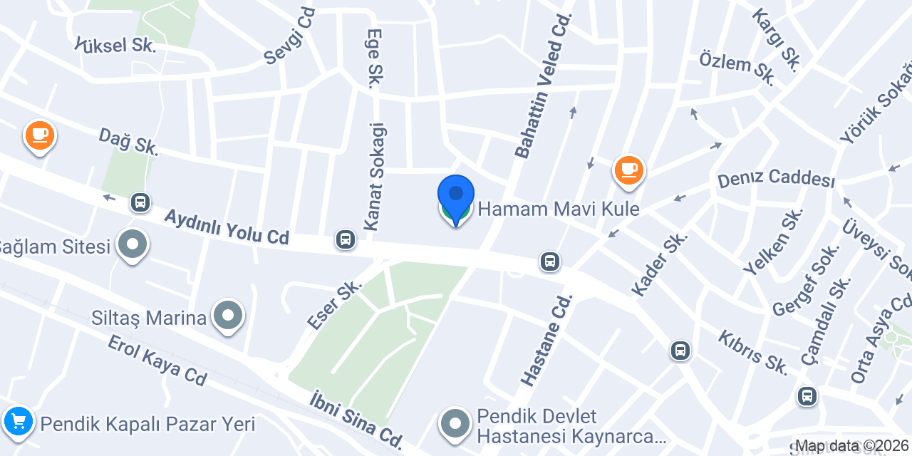 Hamam Mavi Kule konumu