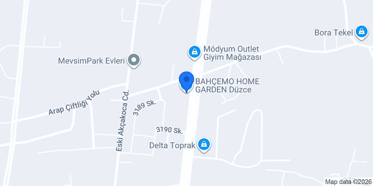 BAHÇEMO HOME GARDEN Düzce konumu