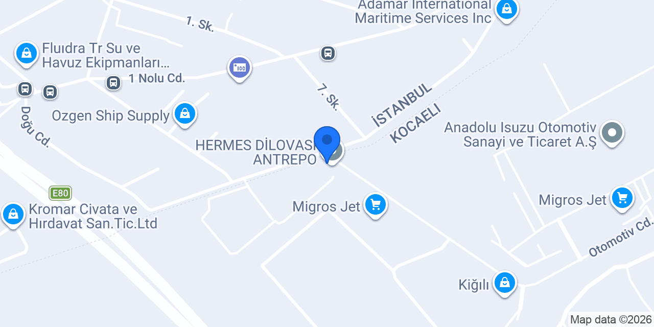 HERMES DİLOVASI ANTREPO konumu