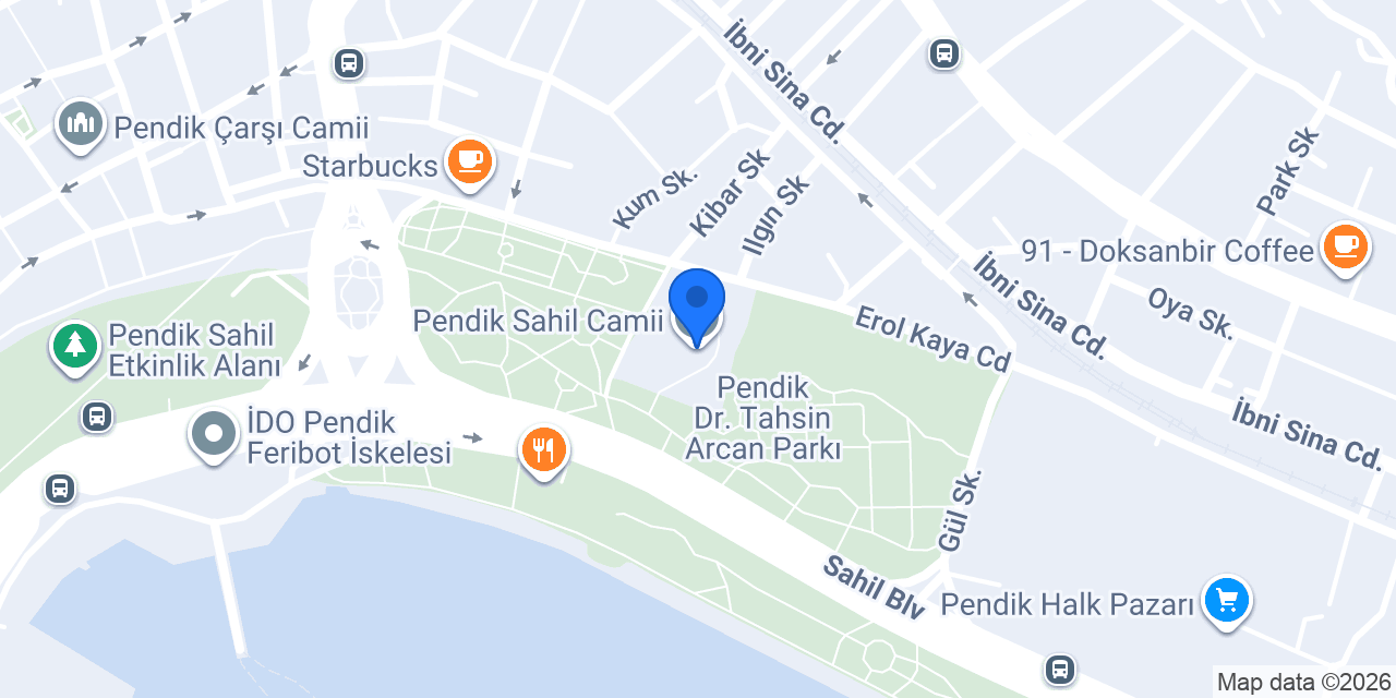 Pendik Sahil Camii konumu