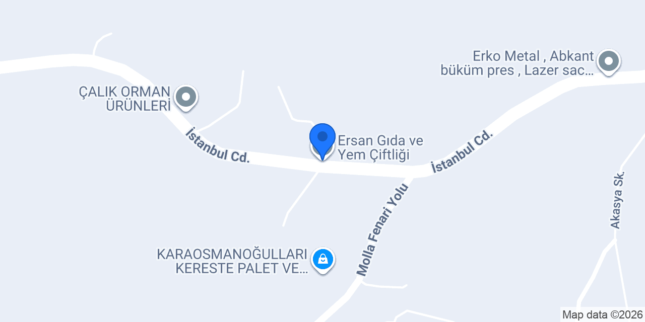 Ersan Gıda ve Yem Çiftliği konumu