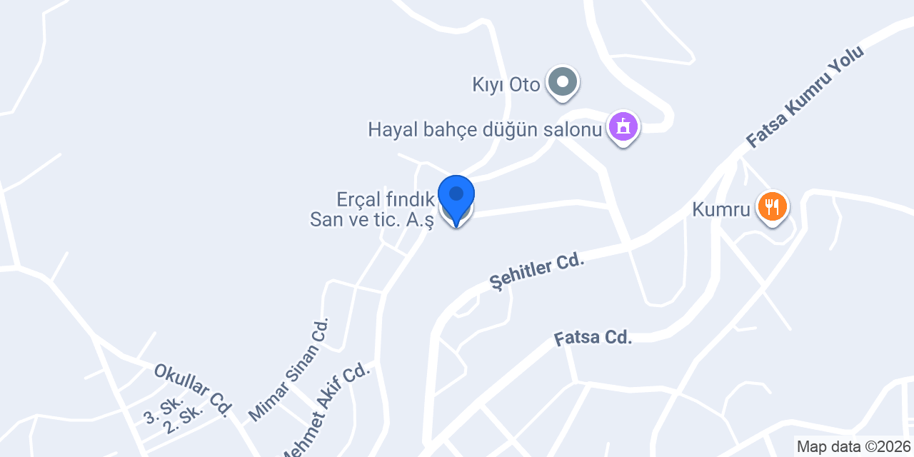 Erçal fındık San ve tic. A.ş konumu