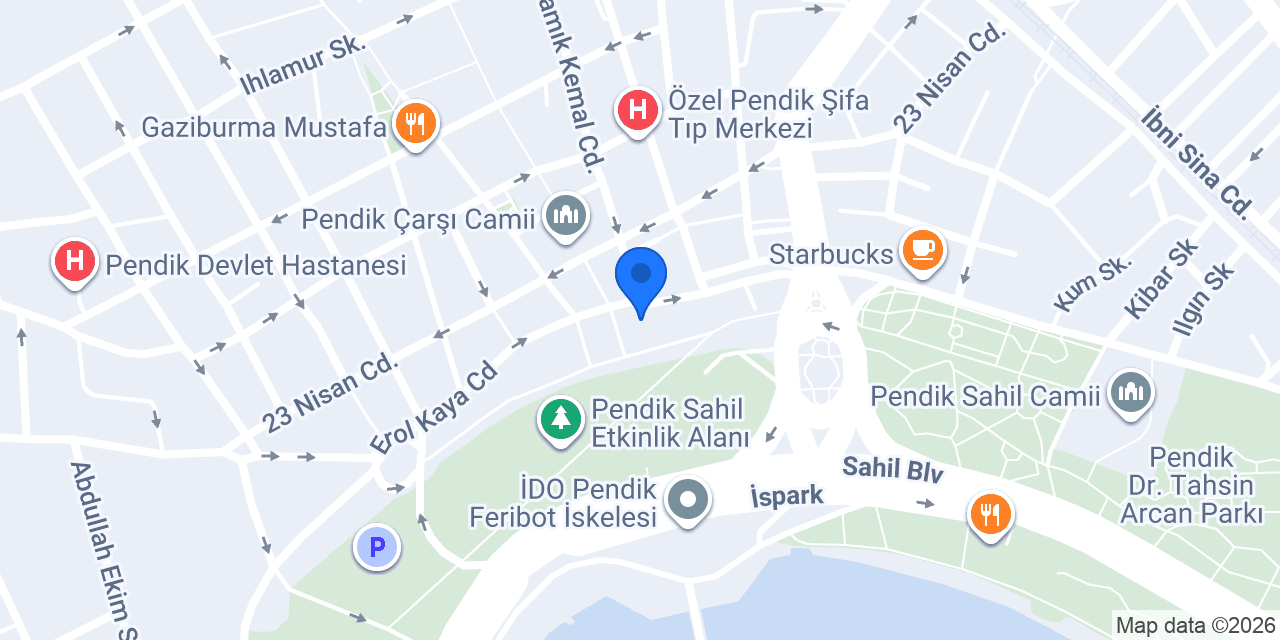 Garanti BBVA Sahil / Pendik Şubesi konumu