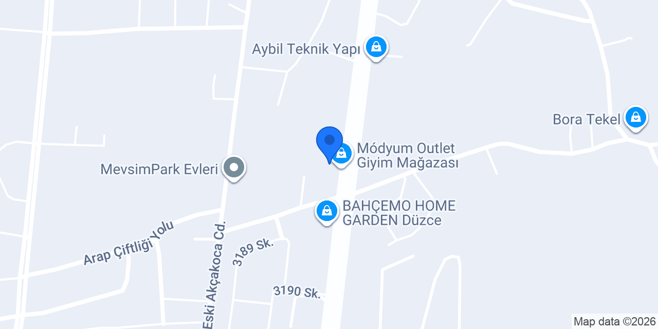 Öz Tekstil Fabrika konumu