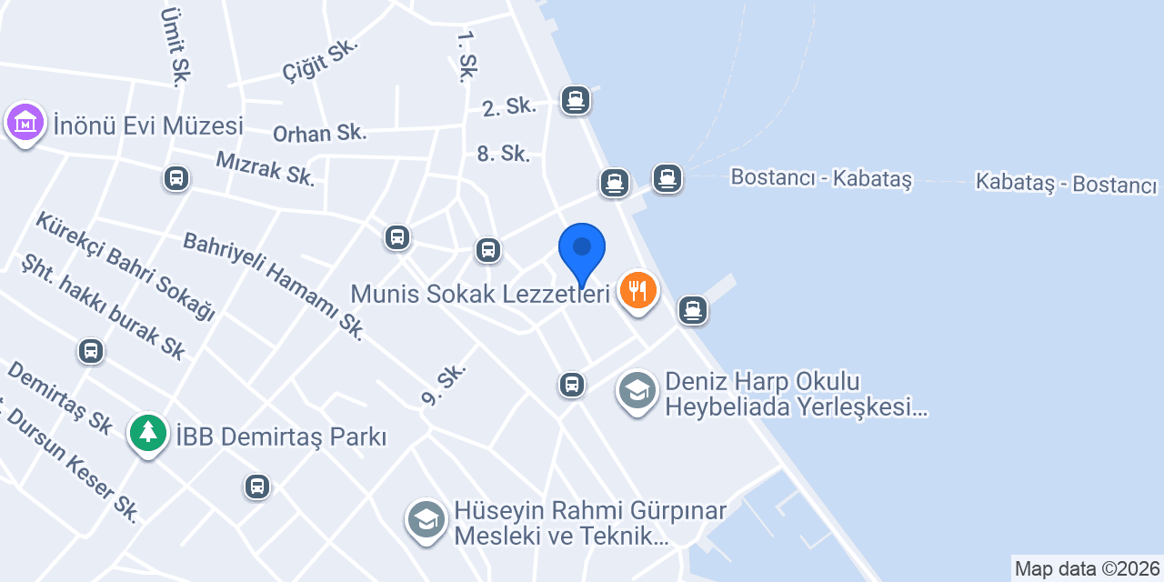 Heybeliada Pansiyon konumu