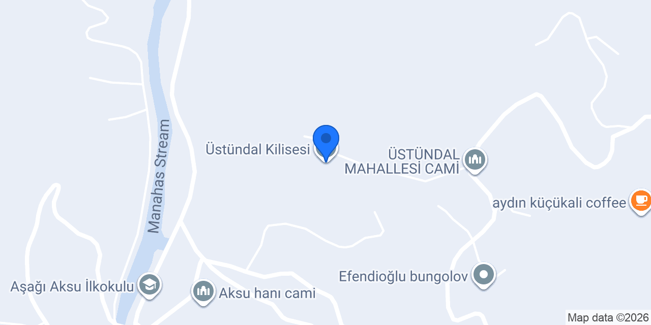 Üstündal Kilisesi konumu