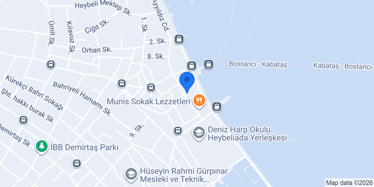 Heybeliada Saray Gazozcusu konumu
