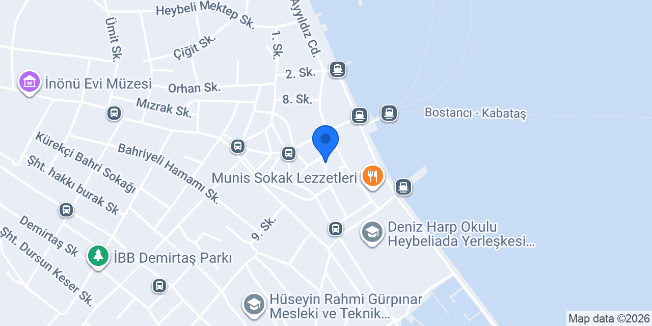 Heybeli Butik Otel konumu