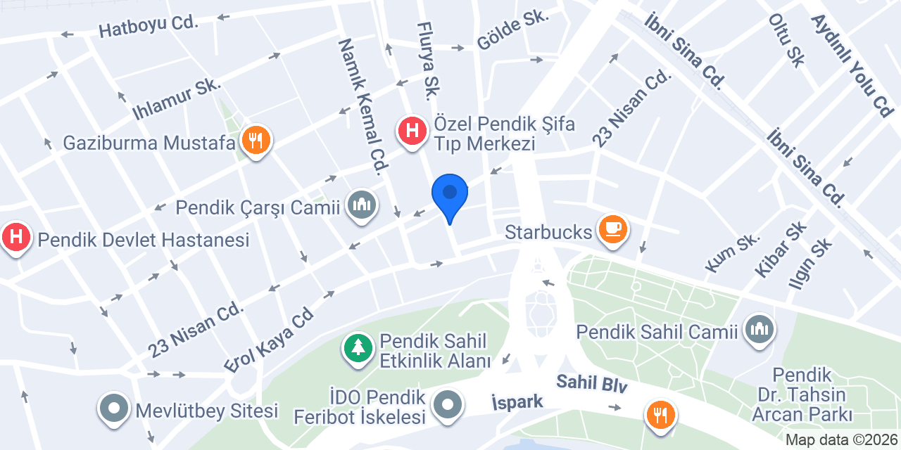 MAHAL OTEL PENDİK konumu