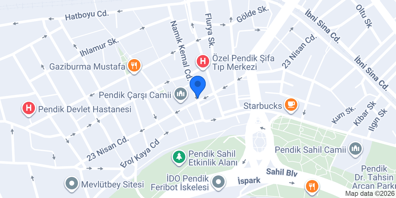 Eminevim Pendik Çarşı Şube konumu