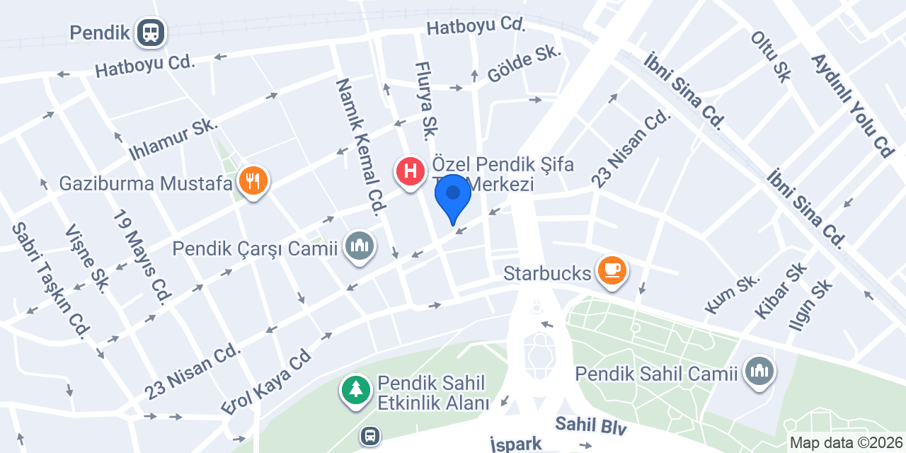 Türkiye Finans Pendik Şubesi konumu