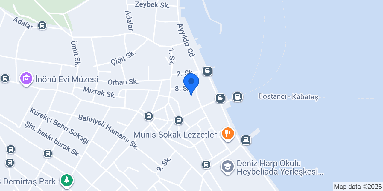 Meraki Cafe Heybeliada konumu
