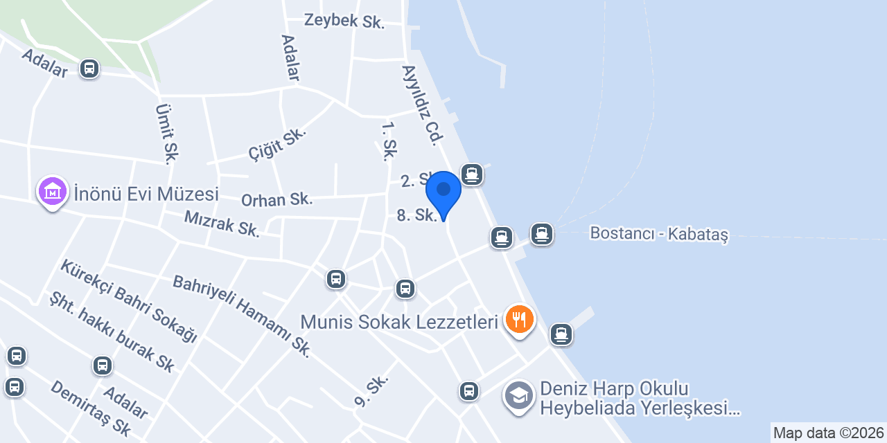 Ihlamur Cafe Heybeliada konumu