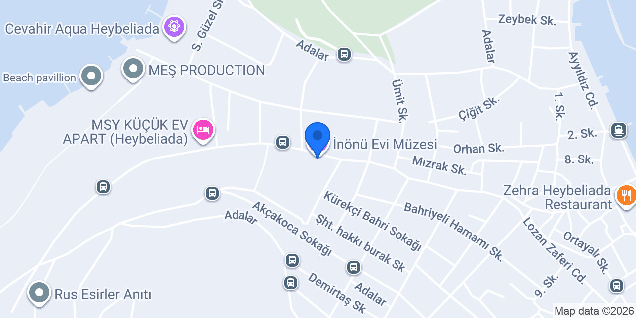 İnönü Evi Müzesi konumu