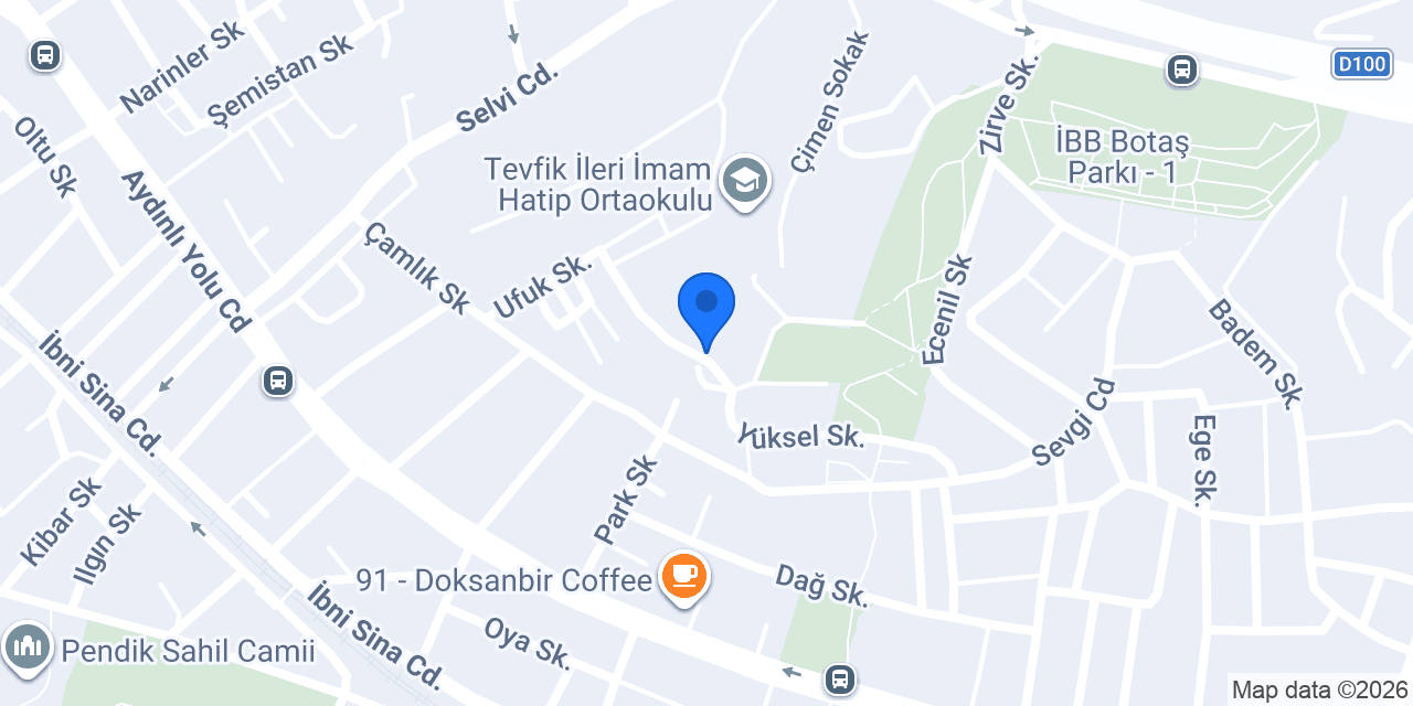 Pendik Ticaret Meslek Lisesi konumu