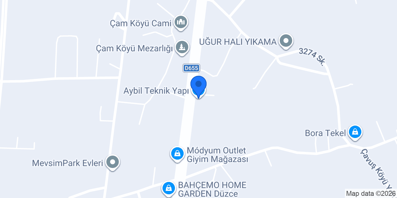Aybil Teknik Yapı konumu