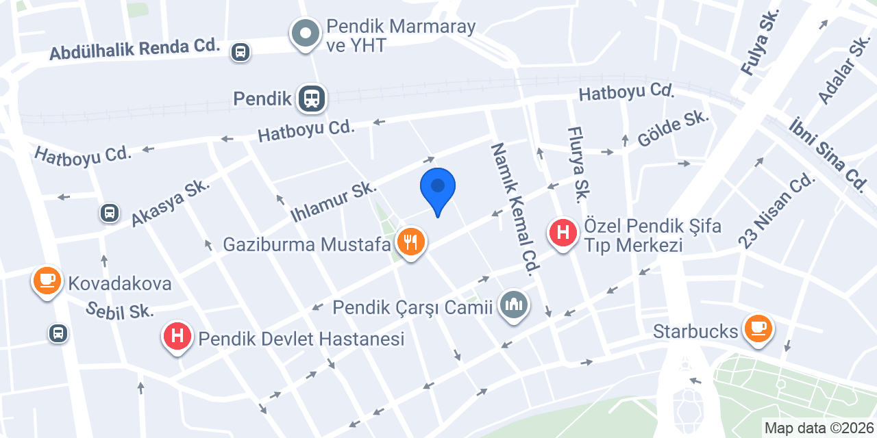 PENDİK İŞLER KİTABEVLERİ konumu