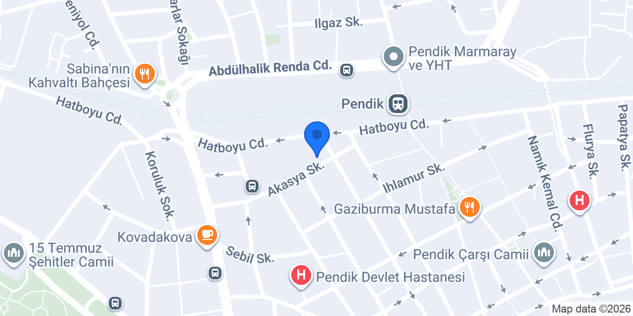 EFBUTİK Pendik Şubesi konumu