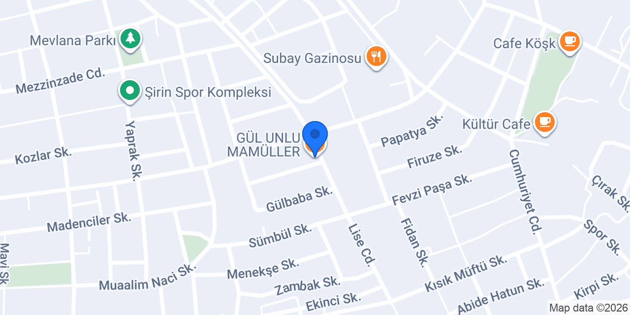 GÜL UNLU MAMÜLLER konumu
