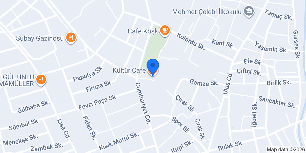 Kültür Cafe konumu