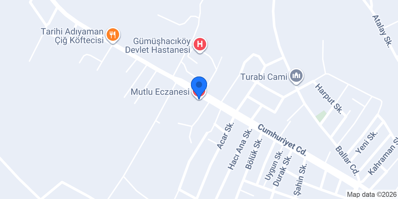 Mutlu Eczanesi konumu