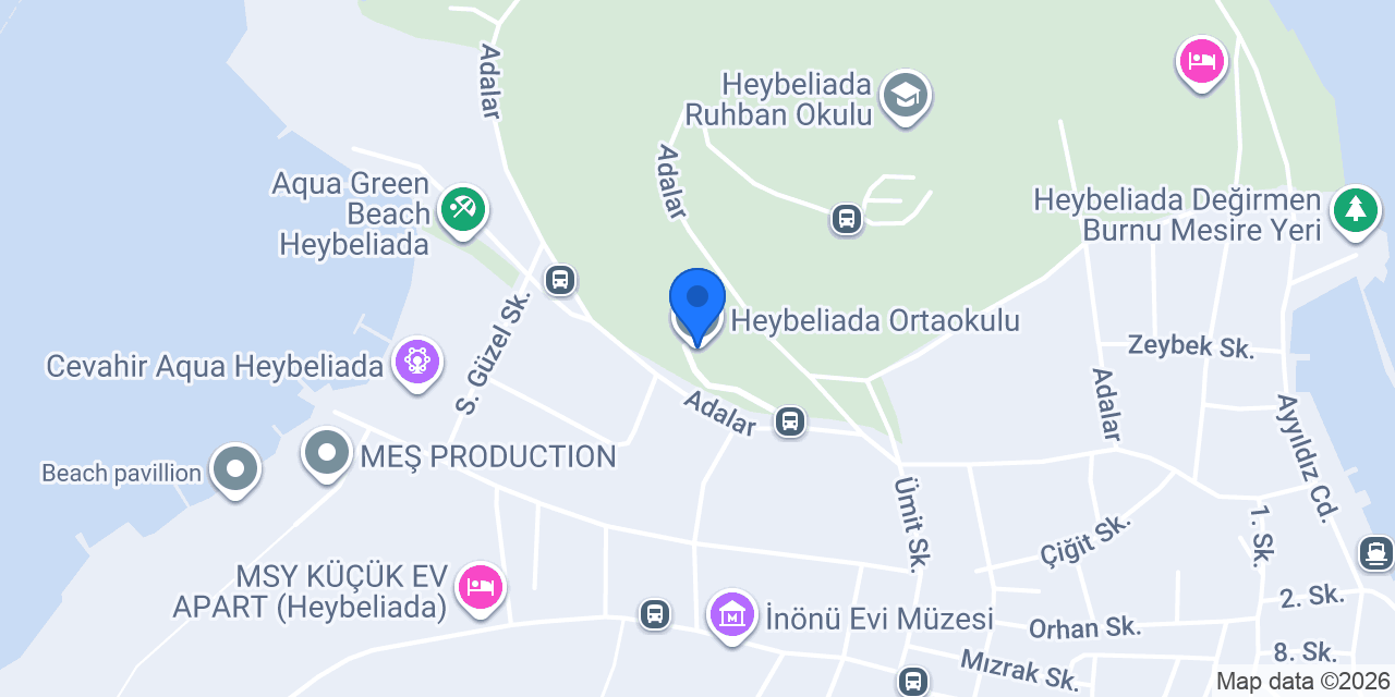Heybeliada Ortaokulu konumu