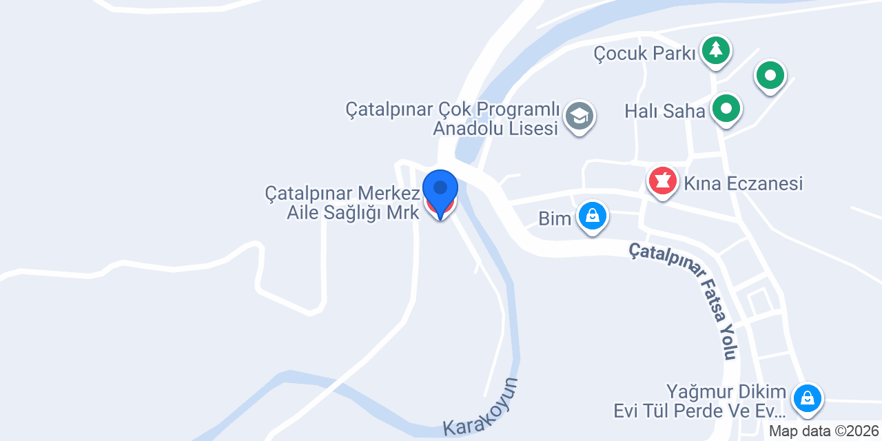 Çatalpınar Merkez Aile Sağlığı Mrk. konumu