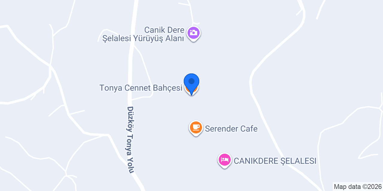 Tonya Cennet Bahçesi konumu