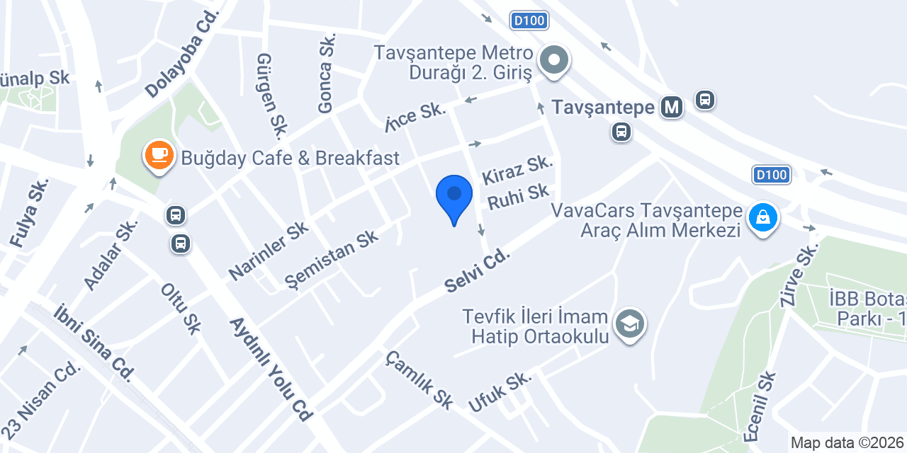 Karaca otopark konumu