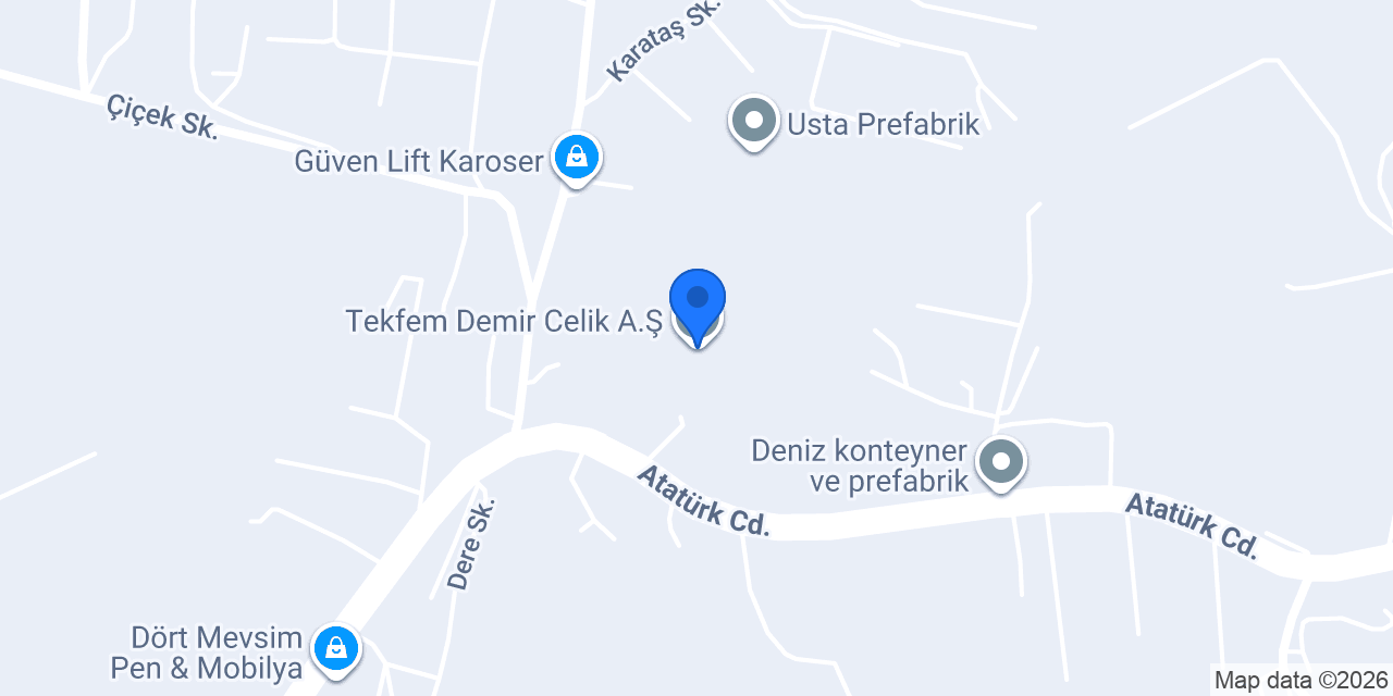 Tekfem Demir Celik A.Ş konumu