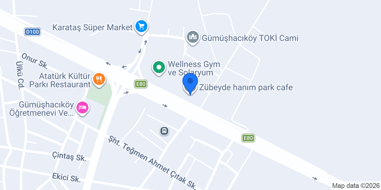 Zübeyde hanım park cafe konumu