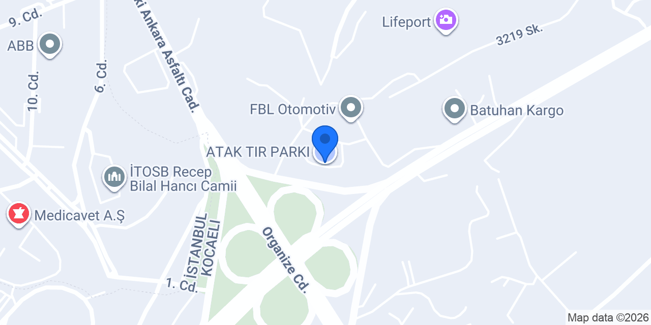 ATAK TIR PARKI konumu