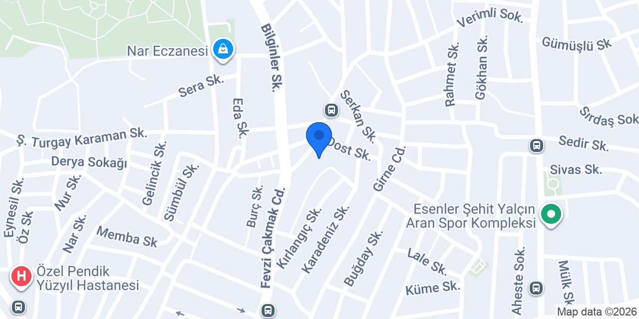 Pendik Zirve Tesisat konumu