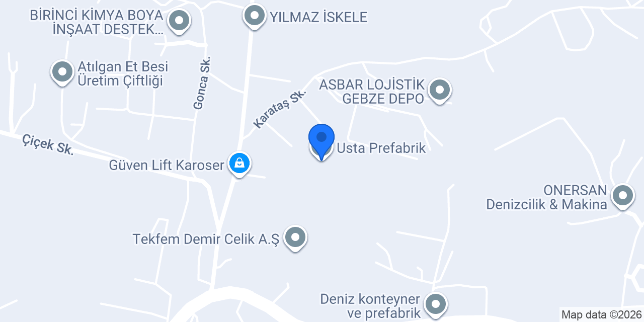 Usta Prefabrik konumu