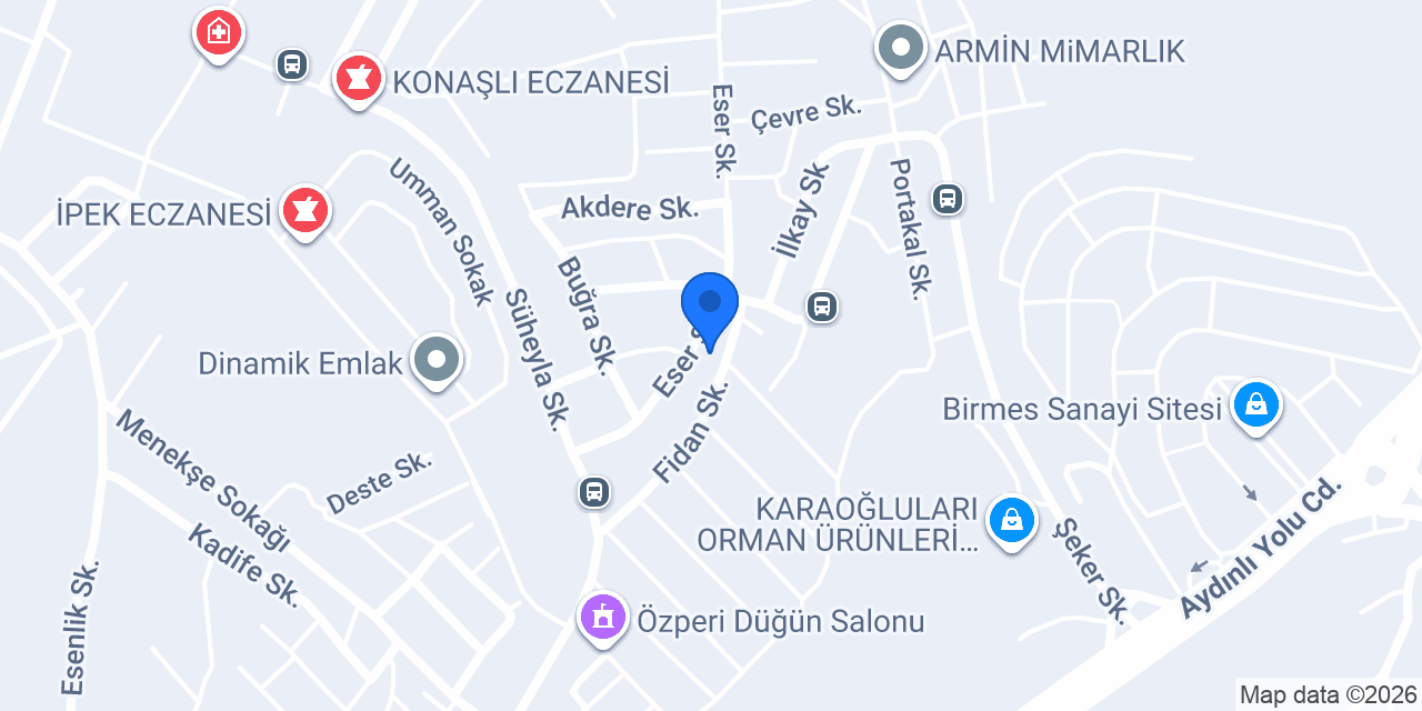 Aka Erkek Kuaförü konumu