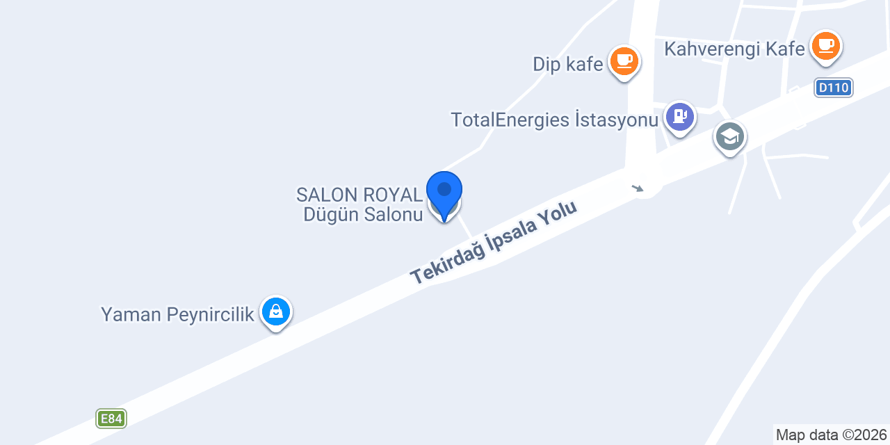 SALON ROYAL Dügün Salonu konumu