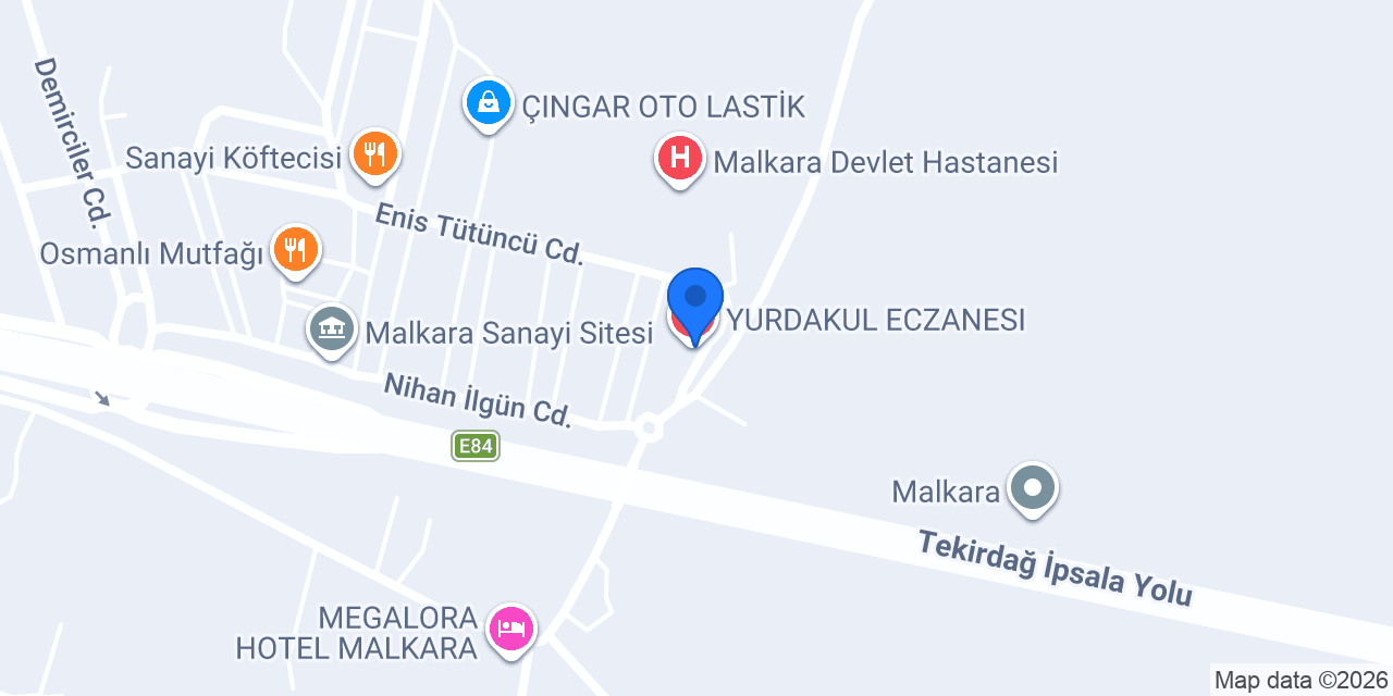 YURDAKUL ECZANESI konumu