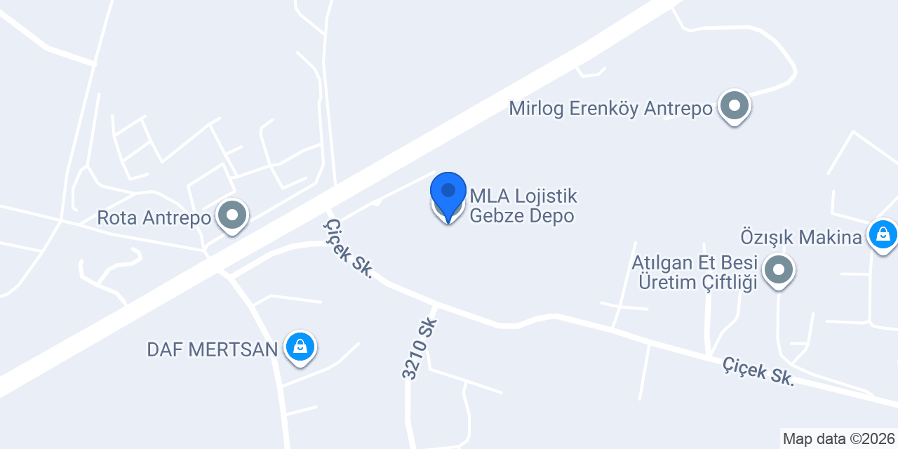 MLA Lojistik Gebze Depo konumu
