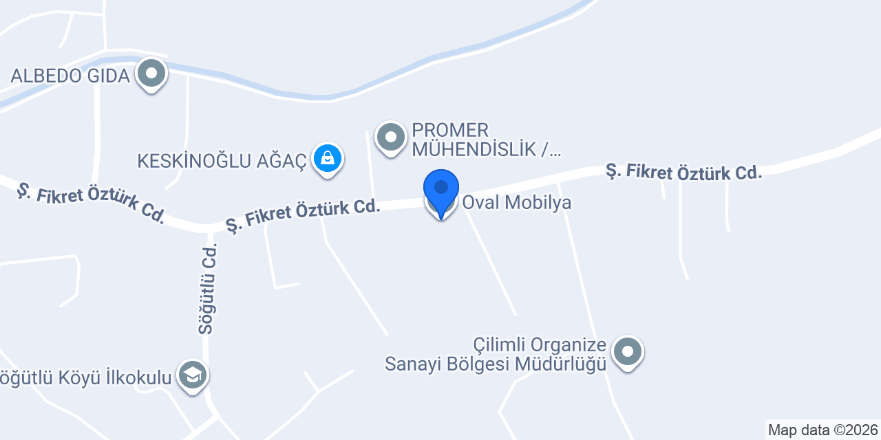 Oval Mobilya konumu