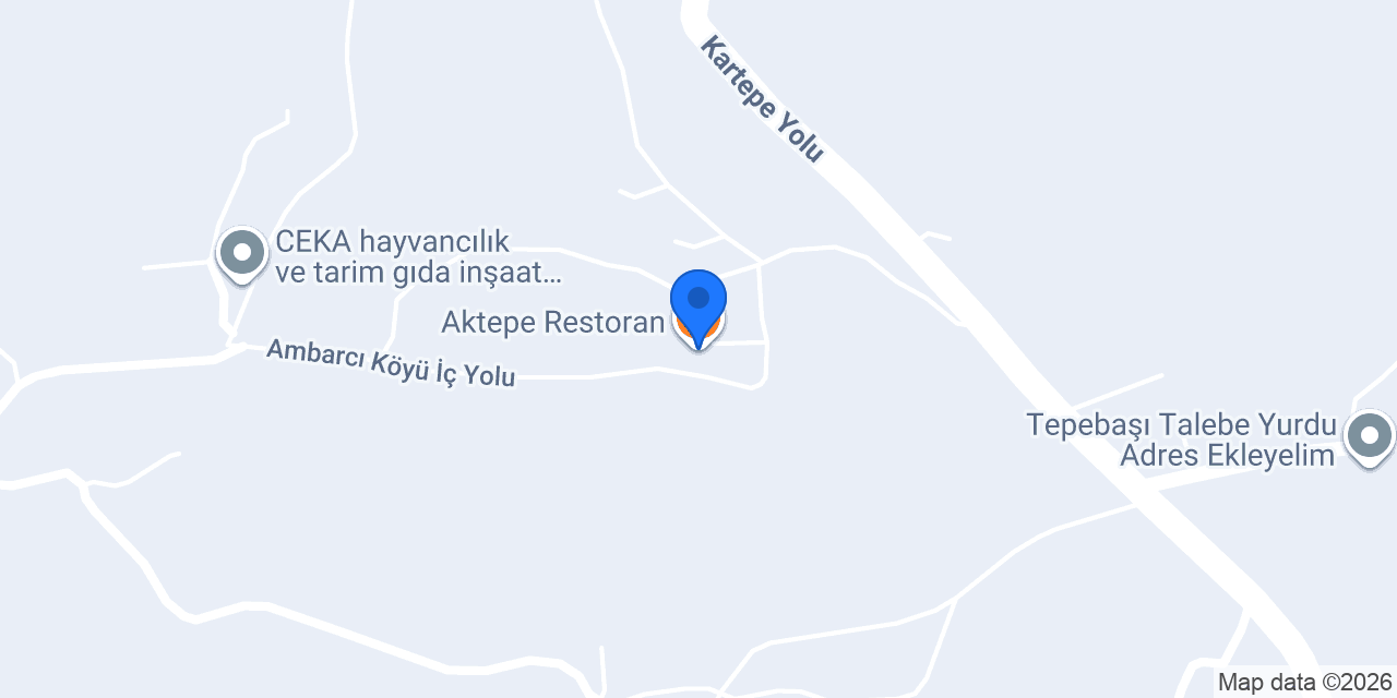 Aktepe Restoran konumu