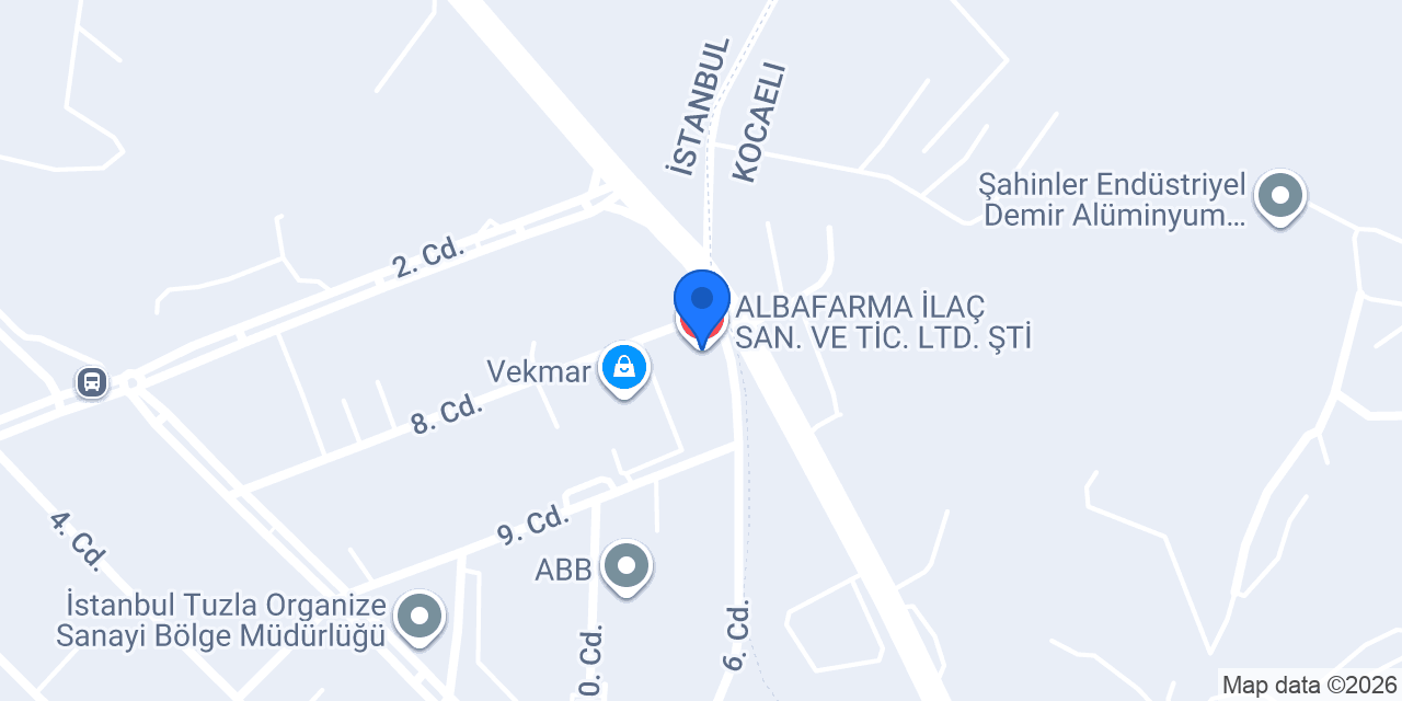 ALBAFARMA İLAÇ SAN. VE TİC. LTD. ŞTİ. konumu