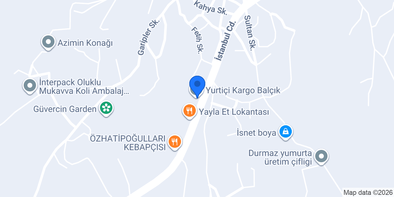 Yurtiçi Kargo Balçık konumu