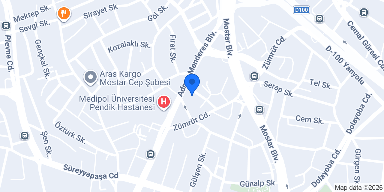 Sürat Kargo Mostar Şube konumu
