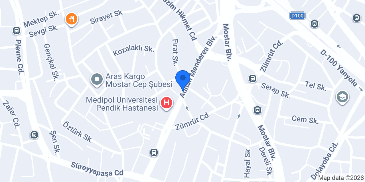 Oval Pendik Diş Kliniği konumu
