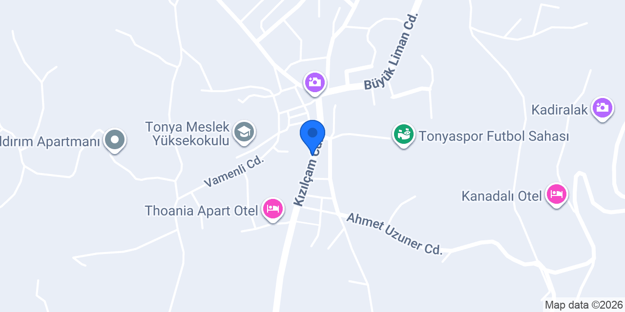 Tonya Sürücü Kursu konumu
