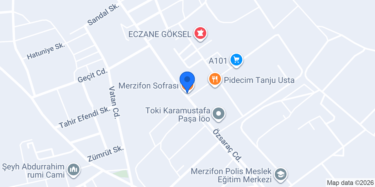 Merzifon Sofrası konumu