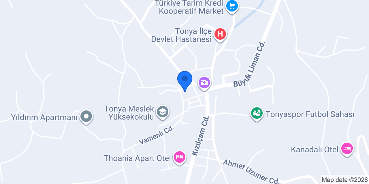 Tonya Belediye Başkanlığı konumu