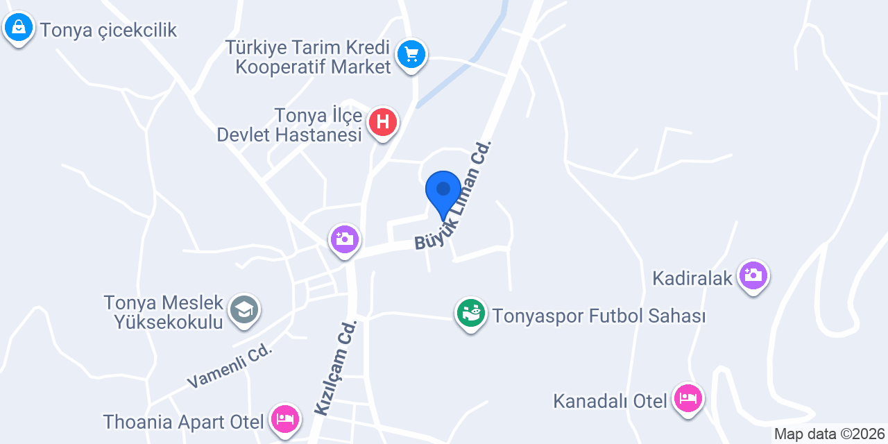 Halkbank Tonya Trabzon Şubesi konumu
