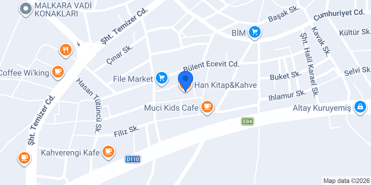 Han Kitap&Kahve konumu
