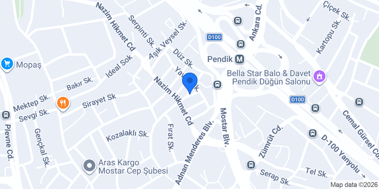 Mutlu Akü Pendik konumu